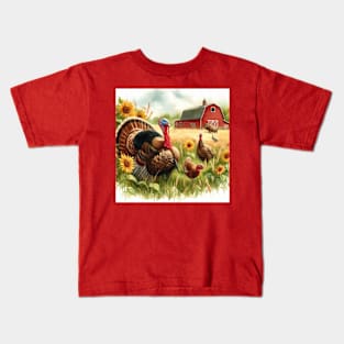 Turkey Farm . Kids T-Shirt